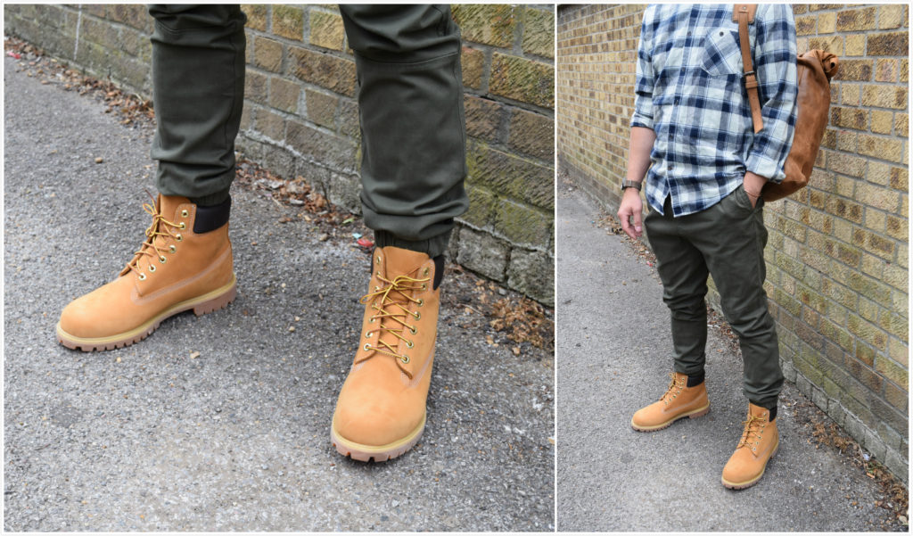 chinos and timberland boots