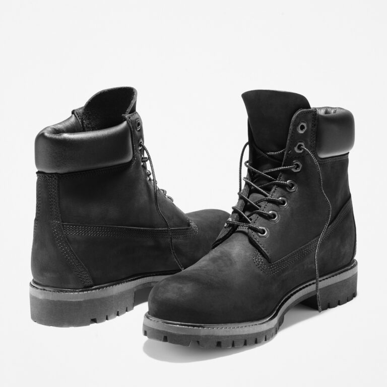 Mens black and hotsell white timberland boots