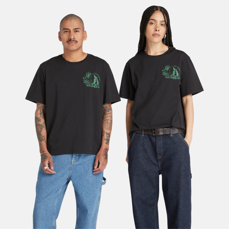 All Gender Short Sleeve Forest Safety Back Graphic T-Shirt