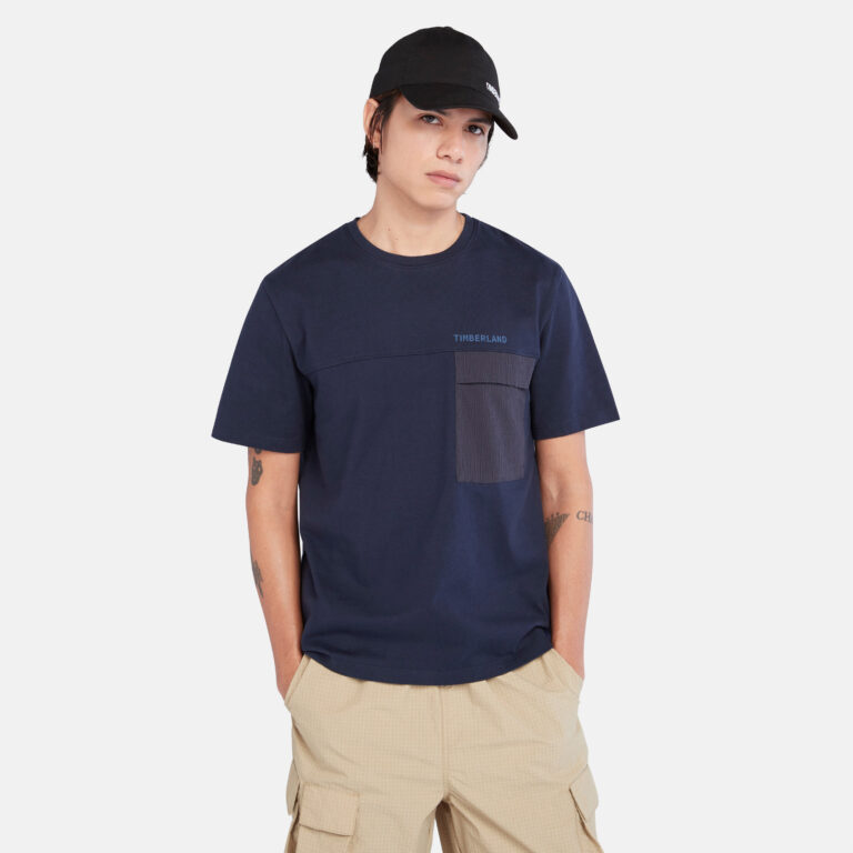 Men’s Mix Media Seersucker Pocket Shirt