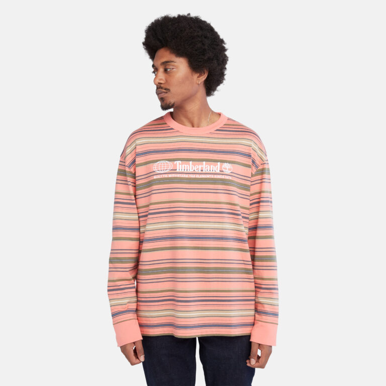 Men’s LS Heavyweight Striped Crew Neck Tee