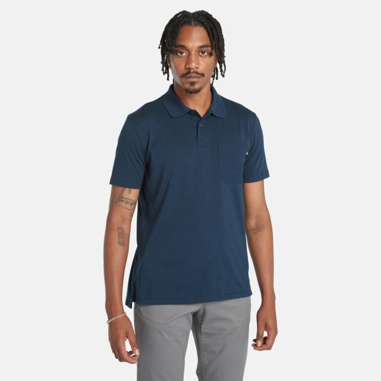 Men’s Chest Pocket Jersey Polo Shirt