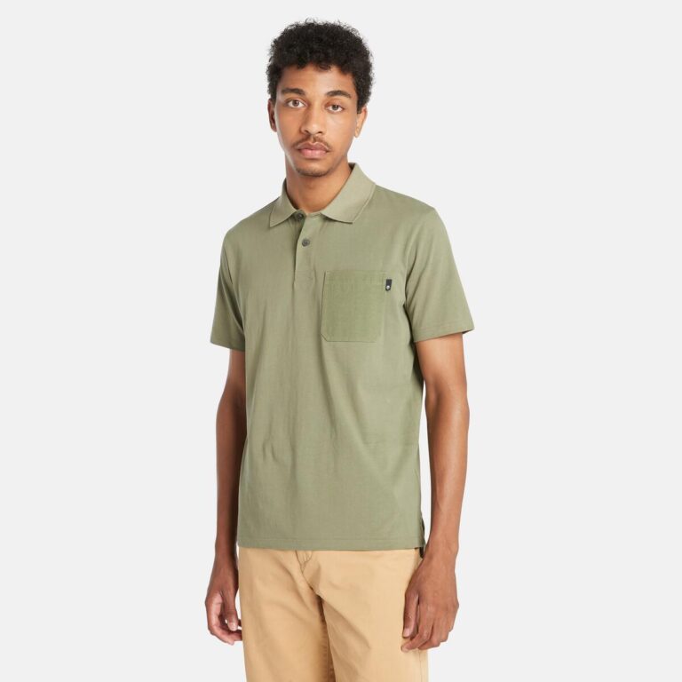 Men’s Chest Pocket Jersey Polo Shirt