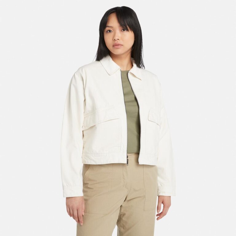 WOMEN’S STRAFFORD WASHED CANVAS JACKET IN VINTAGE WHITE